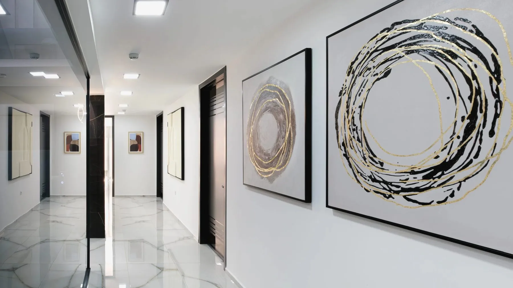 A corridor between the treatment suites at the Antalya Dental Centre