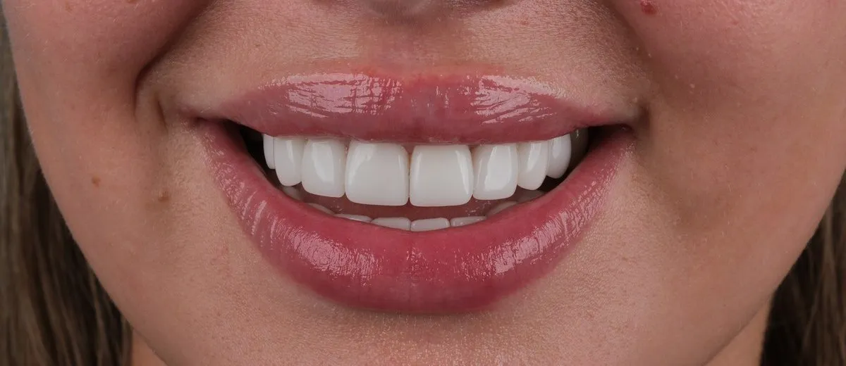 Kelsey after Emax laminate veneers with UK Smiles