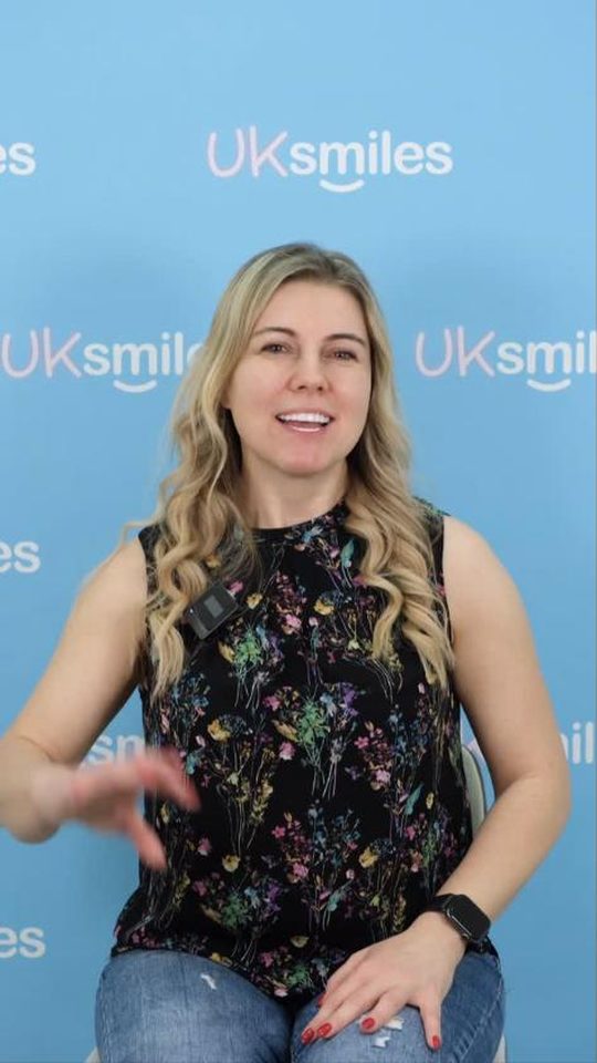 Melissa, a UK Smiles patient, in a video posted to Instagram