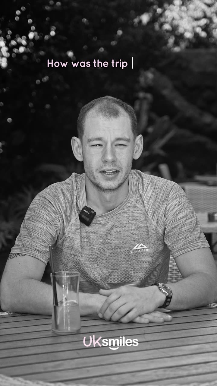 Joshua, a UK Smiles patient, talking about their treatment